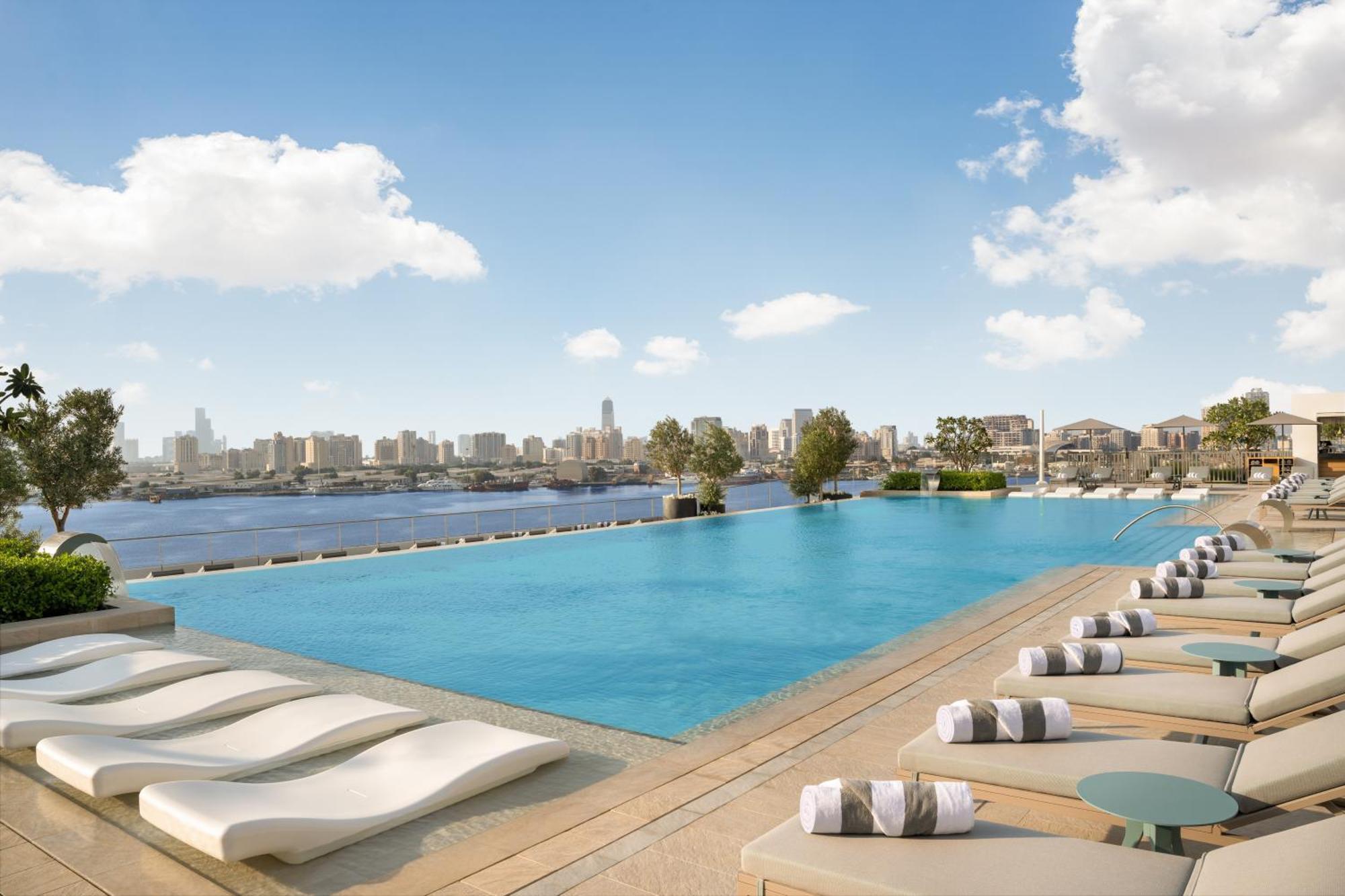 Address Creek Harbour Otel Dubai Dış mekan fotoğraf View of the pool at the Four Seasons Hotel, Cairo